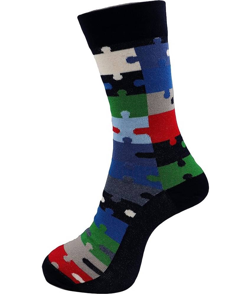 RC. ROYAL CLASS - Cotton Men's Printed Multicolor Full Length Socks ( Pack of 5 )