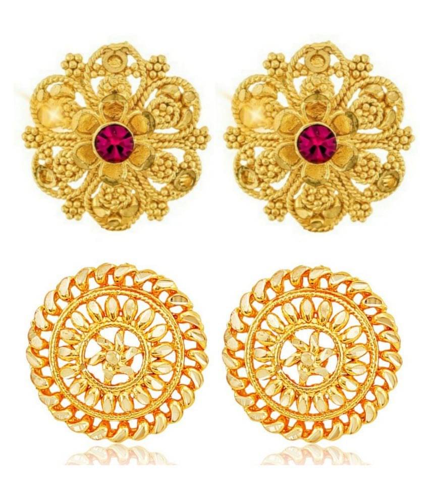Vighnaharta Sizzling Charming Alloy Gold Plated Stud Earring Combo set For Women and Girls Pack of- 2 Pair Earrings-VFJ1109-1140ERG Vighnaharta Sizzling Charming Alloy Gold Plated Stud Earring Combo set For Women and Girls Pack of- 2 Pair Earrings-VFJ1109-1140ERG