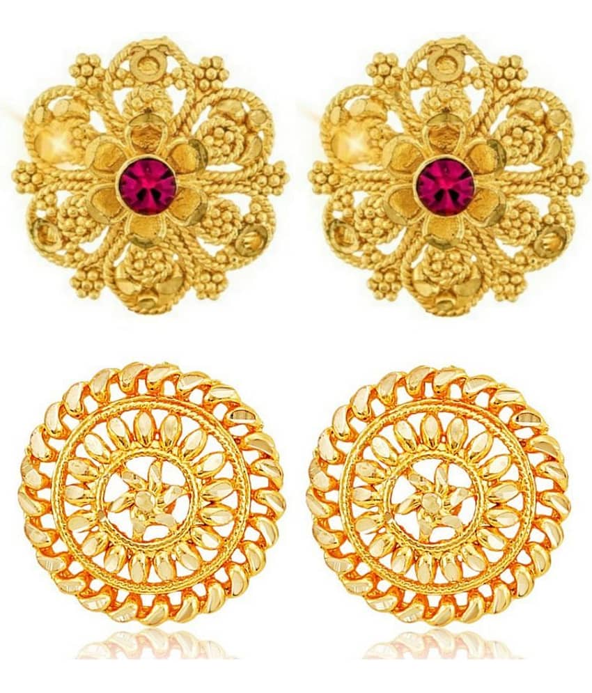 Vighnaharta Sizzling Charming Alloy Gold Plated Stud Earring Combo set For Women and Girls Pack of- 2 Pair Earrings-VFJ1109-1140ERG - Earrings | Buy online on ZillyBuy