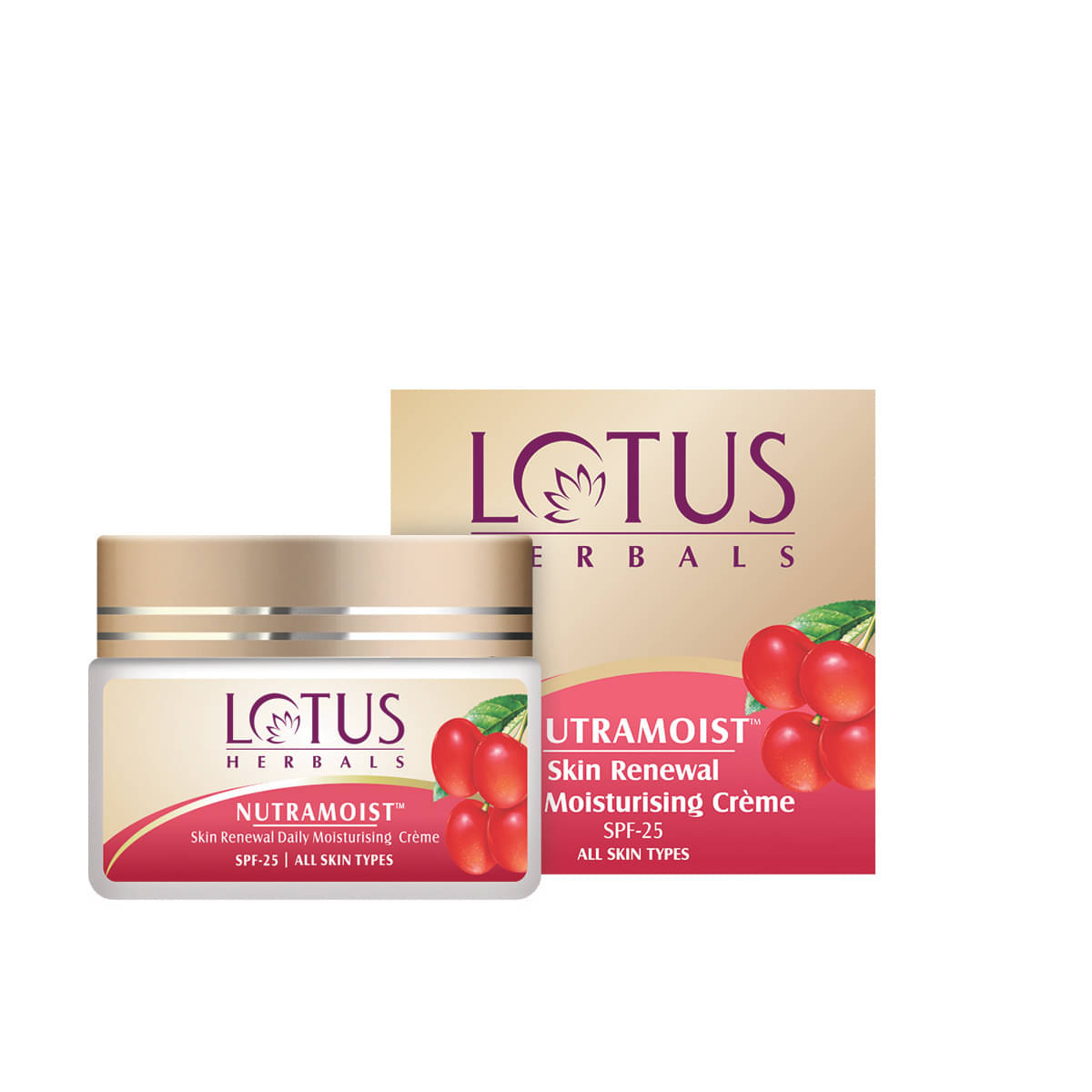     			Lotus Herbals Nutramoist Skin Renewal Daily Moisturisng Cream Spf 25 , For All Skin Types , 50G