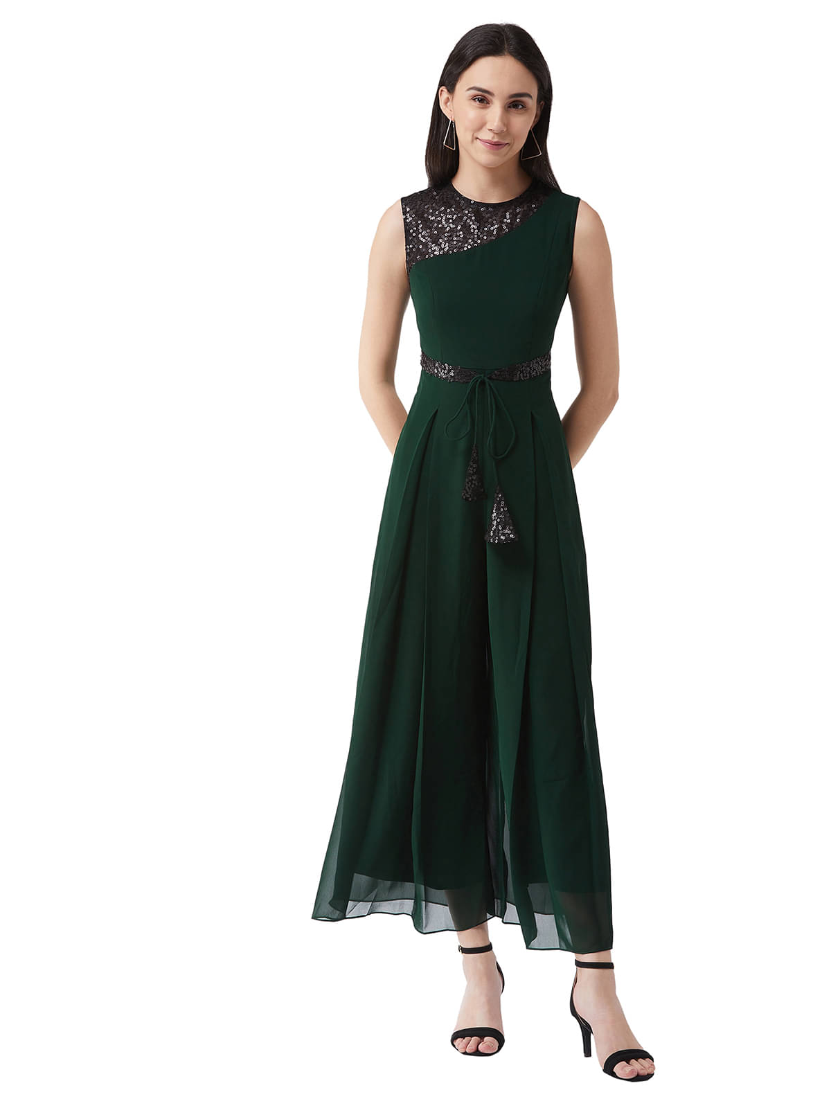 Miss Chase Multi Color Georgette Jumpsuit - Miss Chase Multi Color Georgette Jumpsuit -