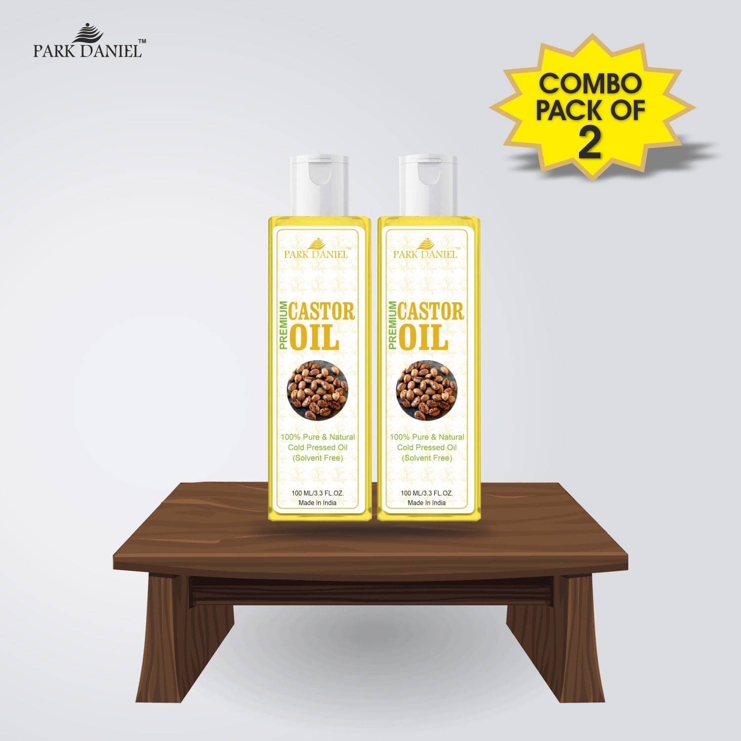 Park Daniel 100% Pure & Natural Premium Castor Oil Hair Oil 200 mL Pack of 2 Park Daniel 100% Pure & Natural Premium Castor Oil Hair Oil 200 mL Pack of 2