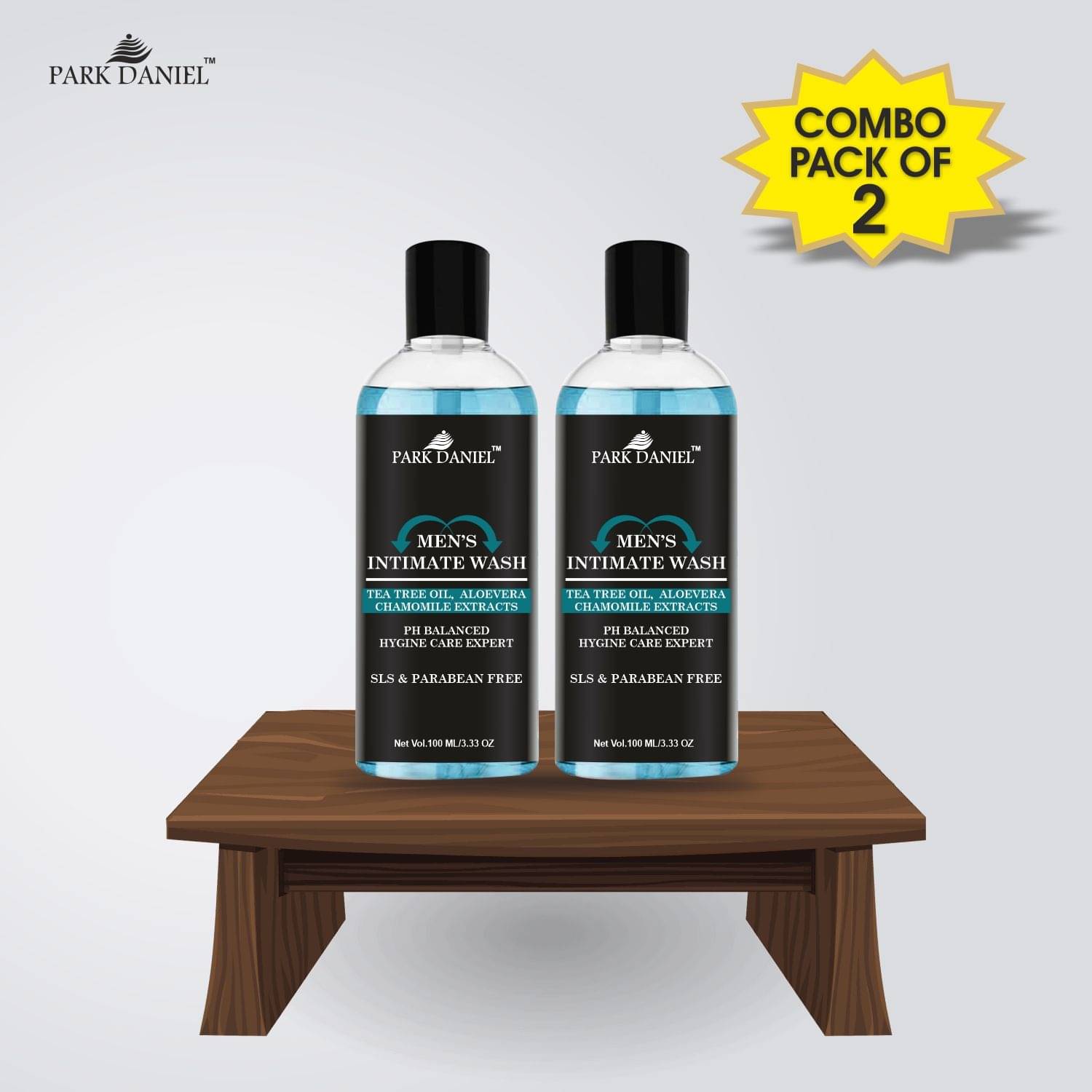     			Park Danial Natural pH Balanced Men Intimate Wash Cleansing Liquid, 100 ml each (Pack of 2)