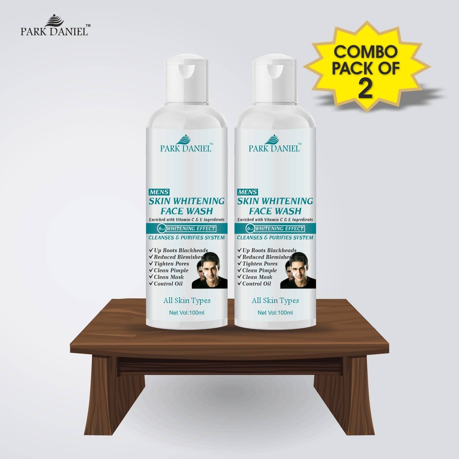     			Park Daniel - Blackheads and Whiteheads Removal Face Wash For All Skin Type ( Pack of 2 )