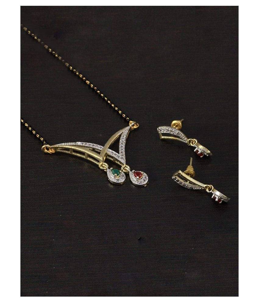 Sunhari Jewels Golden Mangalsutra Set ( Pack of 1 ) Sunhari Jewels Golden Mangalsutra Set ( Pack of 1 )