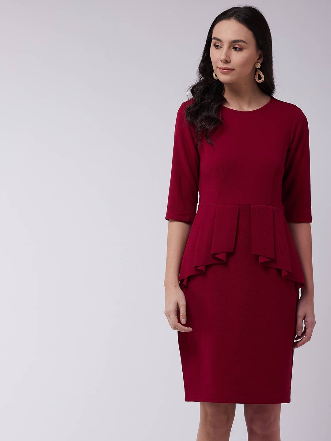     			Zima Leto Women Polyester Fit & Flare Dress ( Red )