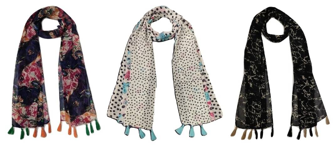 stolevilla Multi Printed Poly Cotton Yarn Stoles stolevilla Multi Printed Poly Cotton Yarn Stoles