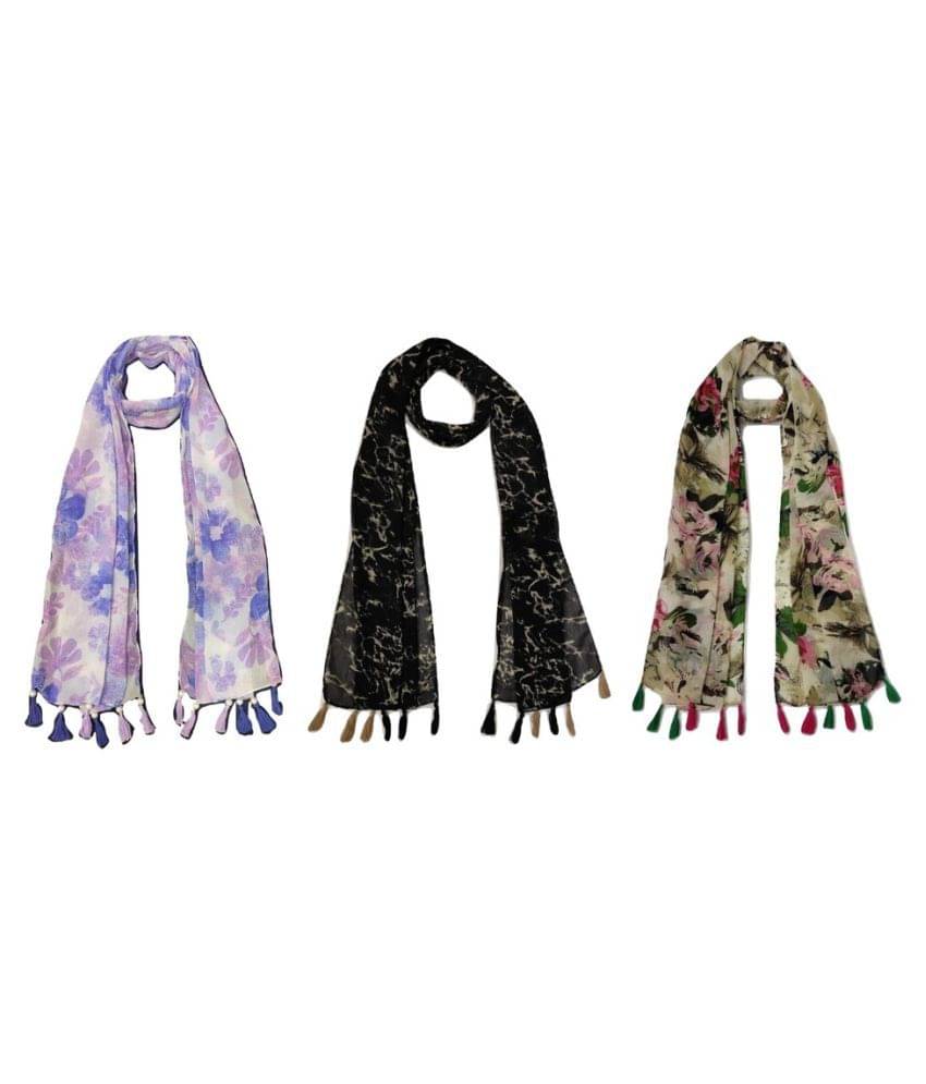 stolevilla Multi Printed Poly Cotton Yarn Stoles stolevilla Multi Printed Poly Cotton Yarn Stoles