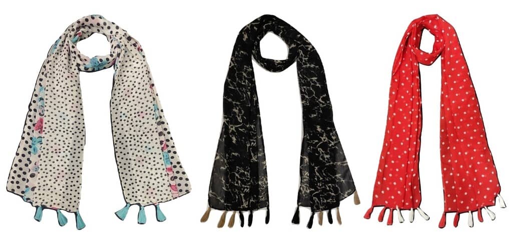 stolevilla Multi Printed Poly Cotton Yarn Stoles - Dupattas & Shawls | Buy online on ZillyBuy