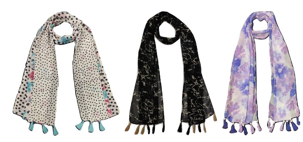 stolevilla Multi Printed Poly Cotton Yarn Stoles - Dupattas & Shawls | Buy online on ZillyBuy