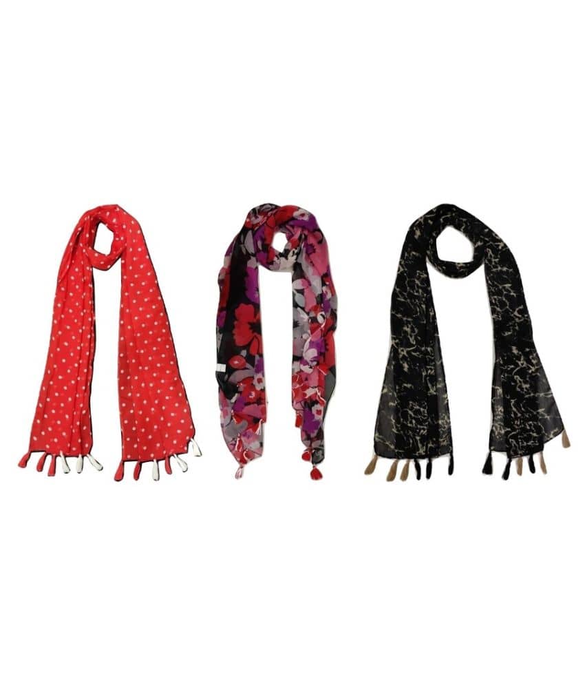 stolevilla Multi Printed Poly Cotton Yarn Stoles - Dupattas & Shawls | Buy online on ZillyBuy