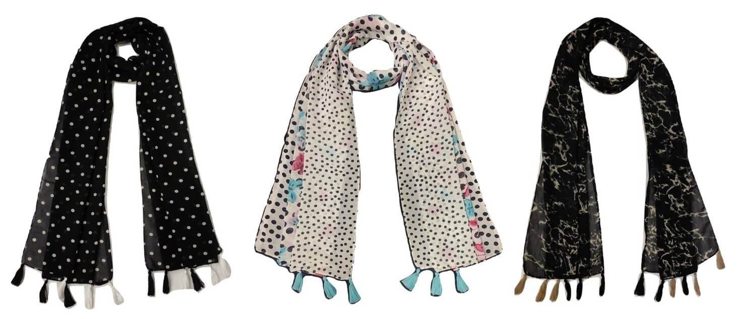 stolevilla Multi Printed Poly Cotton Yarn Stoles - Dupattas & Shawls | Buy online on ZillyBuy