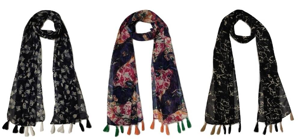     			stolevilla Multi Printed Poly Cotton Yarn Stoles