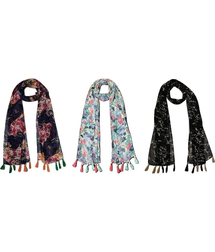 stolevilla Multi Printed Poly Cotton Yarn Stoles - Dupattas & Shawls | Buy online on ZillyBuy