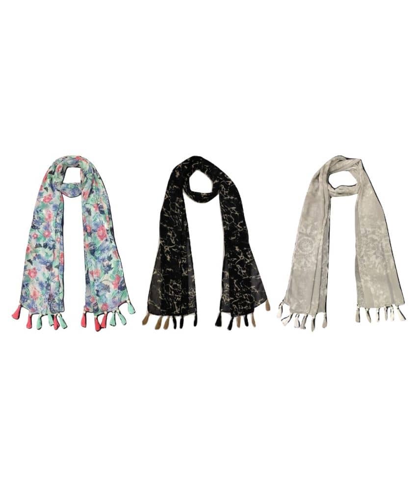 stolevilla Multi Printed Poly Cotton Yarn Stoles - Dupattas & Shawls | Buy online on ZillyBuy