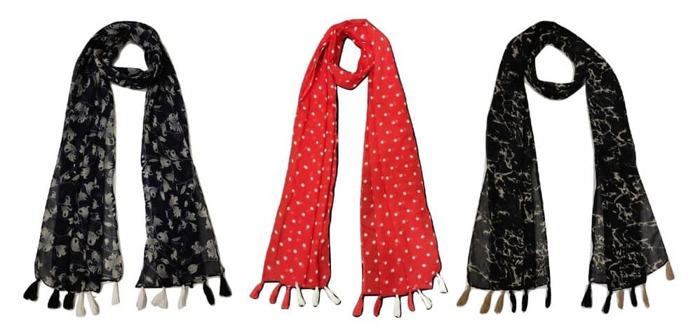 stolevilla Multi Printed Poly Cotton Yarn Stoles - Dupattas & Shawls | Buy online on ZillyBuy
