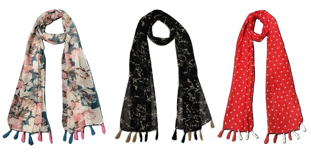 stolevilla Multi Printed Poly Cotton Yarn Stoles stolevilla Multi Printed Poly Cotton Yarn Stoles