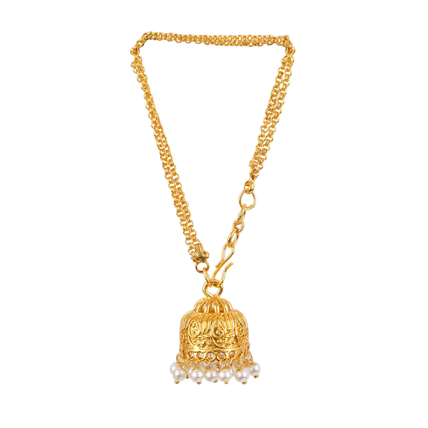 One Gram Gold Plated Ethnic Pearl Jhumki Adjustable Bracelet for Women and Girls. - Bangles & Bracelets | Buy online on ZillyBuy