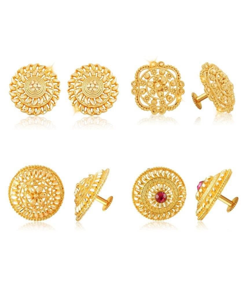 Vighnaharta Twinkling Charming Alloy Gold Plated Stud Earring Combo set For Women and Girls ( Pack of- 4 Pair Earrings)-VFJ1171-1124-1397-1398ERG Vighnaharta Twinkling Charming Alloy Gold Plated Stud Earring Combo set For Women and Girls ( Pack of- 4 Pair Earrings)-VFJ1171-1124-1397-1398ERG