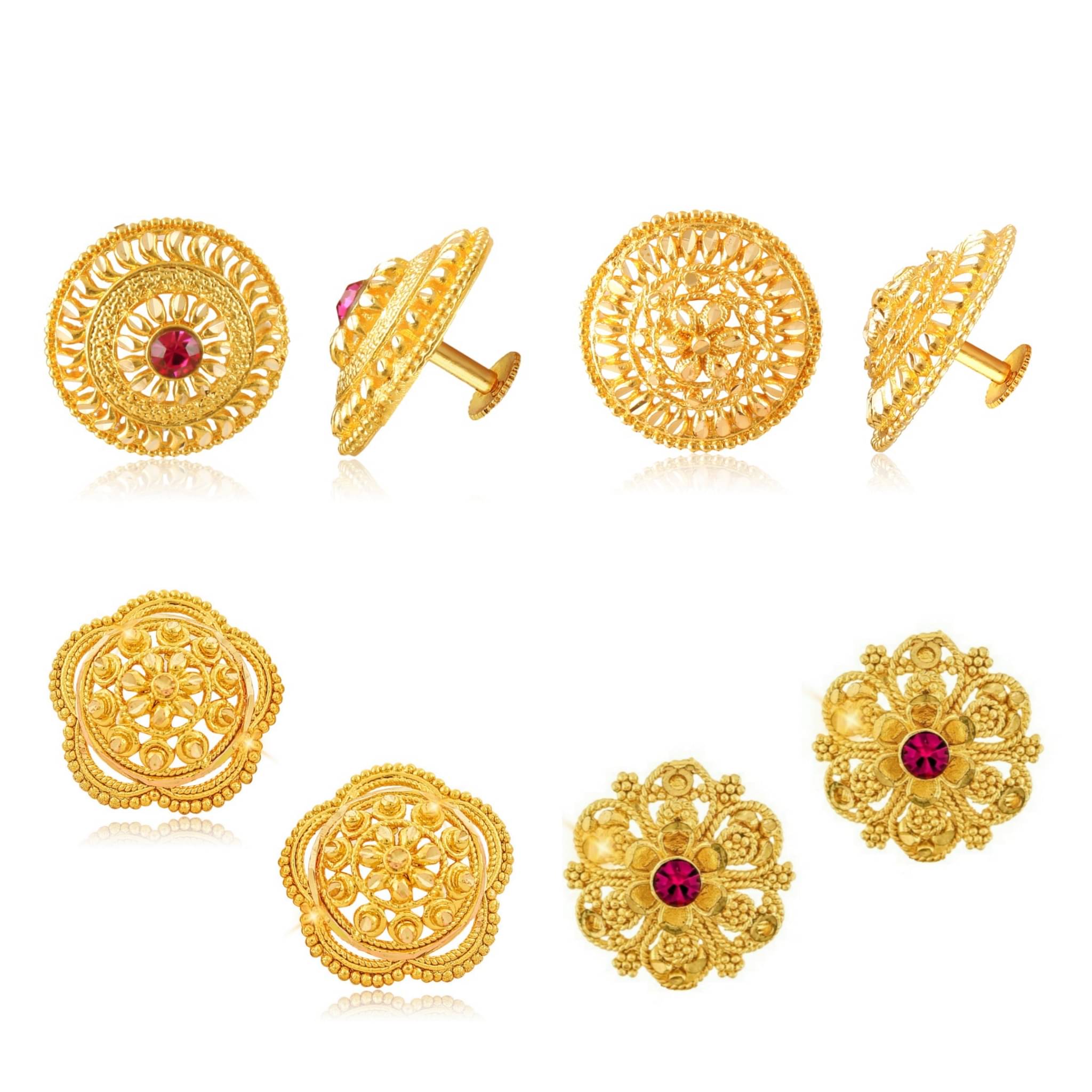 Vighnaharta Twinkling Charming Alloy Gold Plated Stud Earring Combo set For Women and Girls ( Pack of- 4 Pair Earrings)-VFJ1398-1397-1117-1140ERG     			Vighnaharta Twinkling Charming Alloy Gold Plated Stud Earring Combo set For Women and Girls ( Pack of- 4 Pair Earrings)-VFJ1398-1397-1117-1140ERG