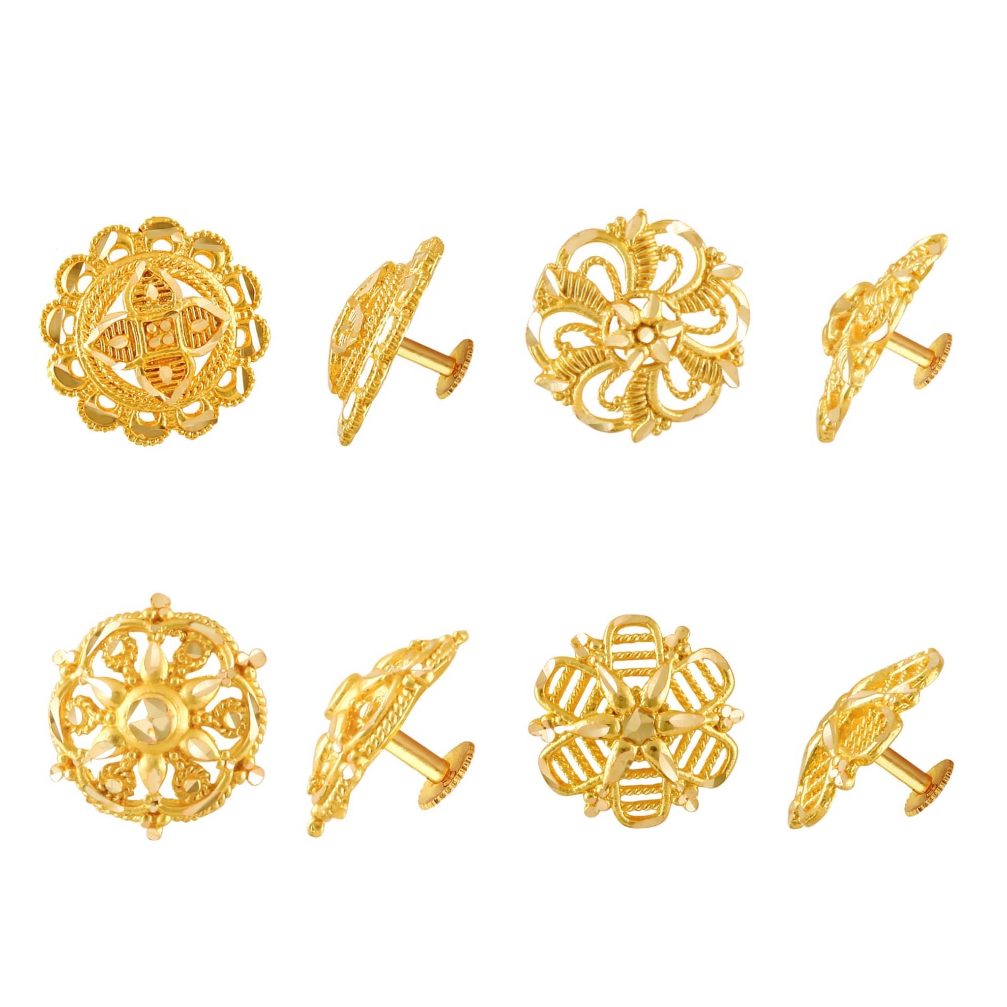     			Vighnaharta Twinkling Charming Alloy Gold Plated Stud Earring Combo set For Women and Girls ( Pack of- 4 Pair Earrings)-VFJ1433-1430-1432-1431ERG