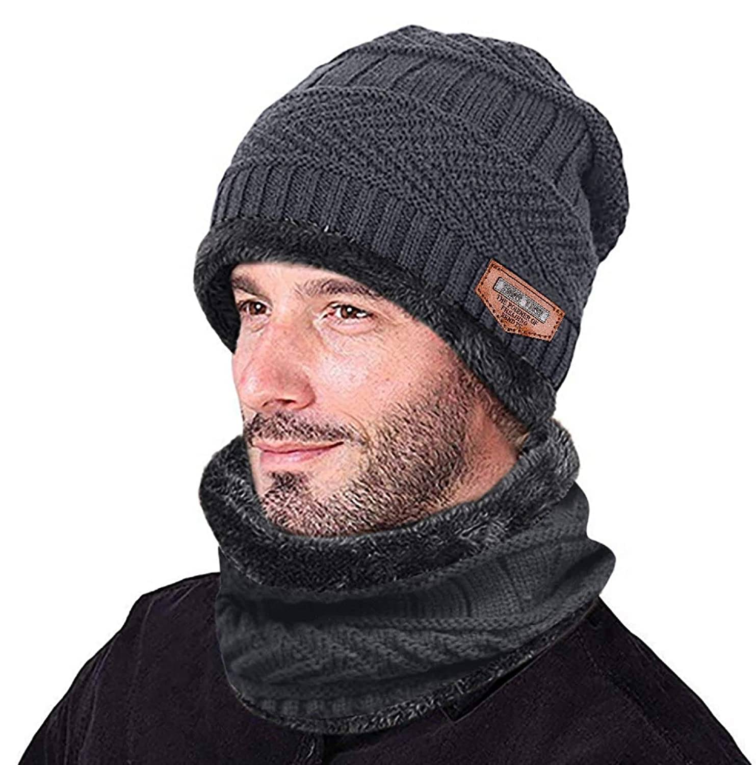     			Zacharias Gray Wool Caps