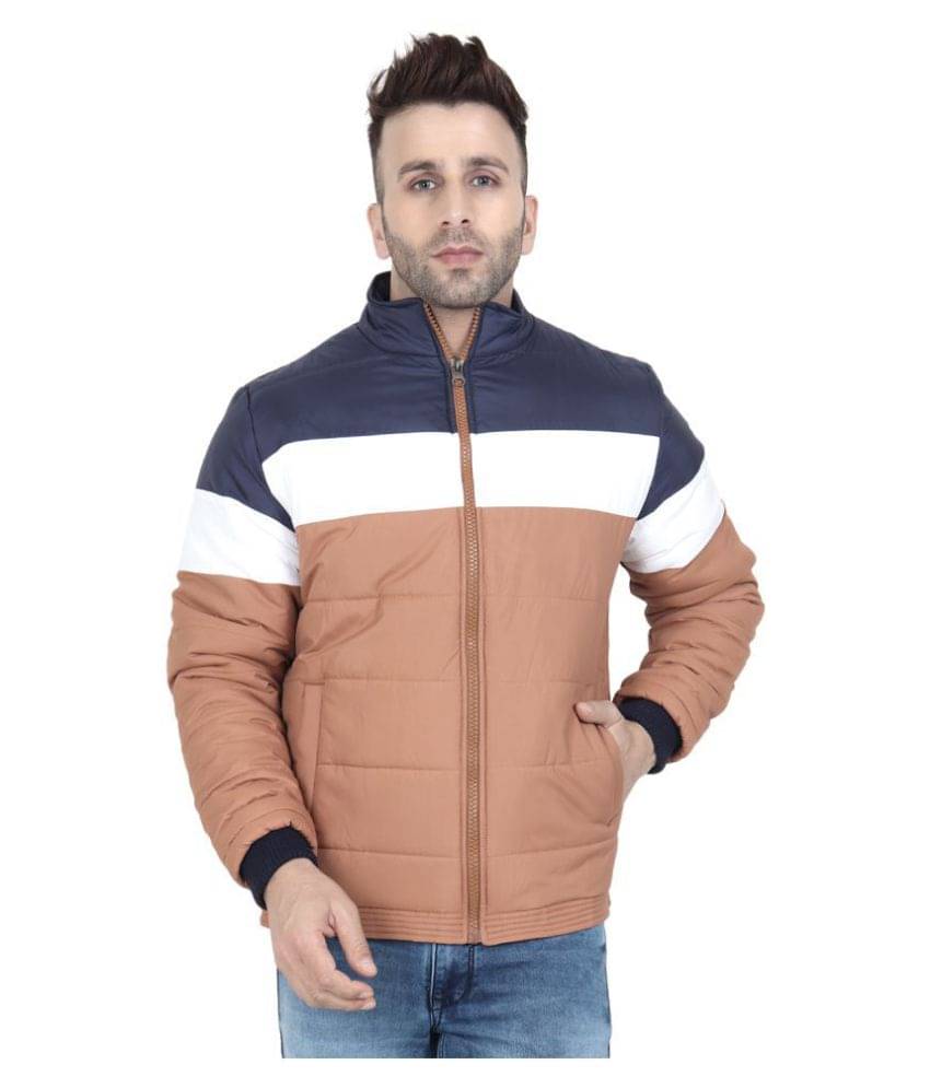 xohy Brown Quilted & Bomber Jacket xohy Brown Quilted & Bomber Jacket