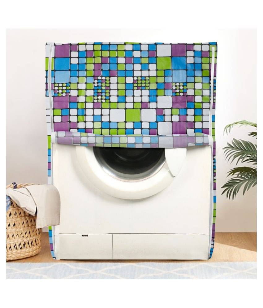     			E-Retailer Single PVC Green Washing Machine Cover for Universal Front Load