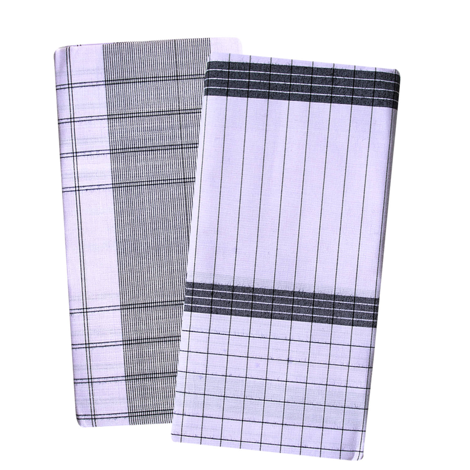     			Feather Green Multi Lungi Pack of 2