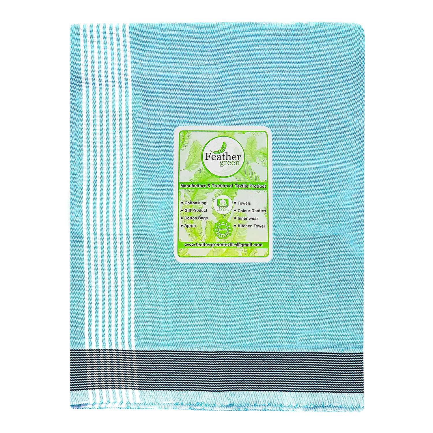 Feather Green Multi Lungi Single Pack Feather Green Multi Lungi Single Pack