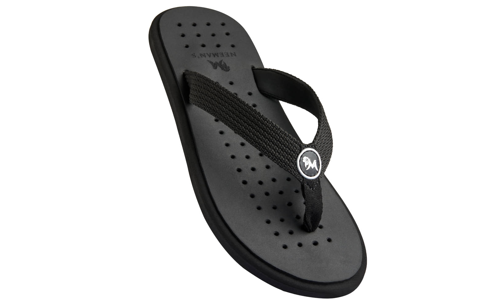     			Neemans - Black Fabric Thong Flip Flop
