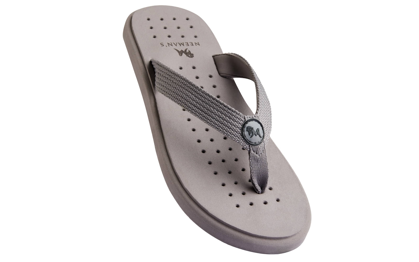     			Neemans - Grey Fabric Thong Flip Flop