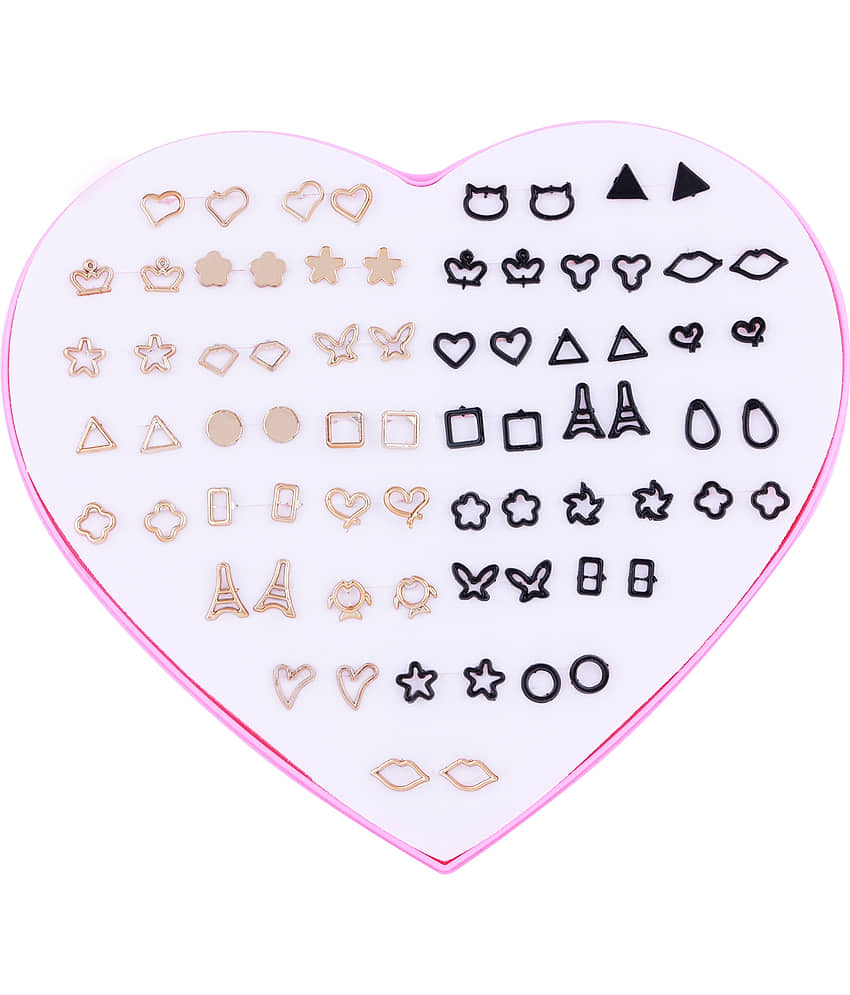 Stud Earring Elegant Multicolor Multi Designe Set Of 36 Earrings for girls - Earrings | Buy online on ZillyBuy