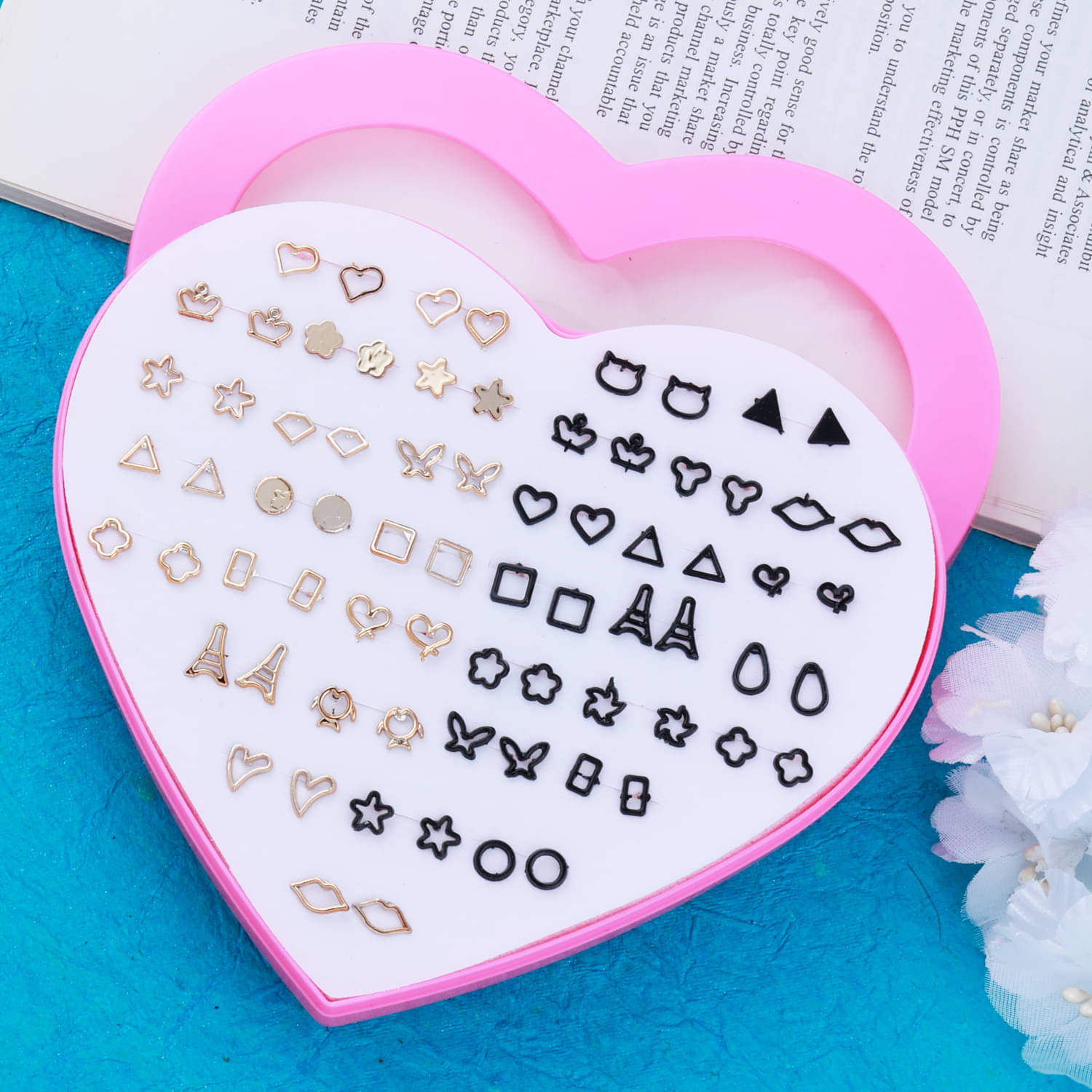     			Stud Earring Elegant Multicolor Multi Designe Set Of 36 Earrings for girls