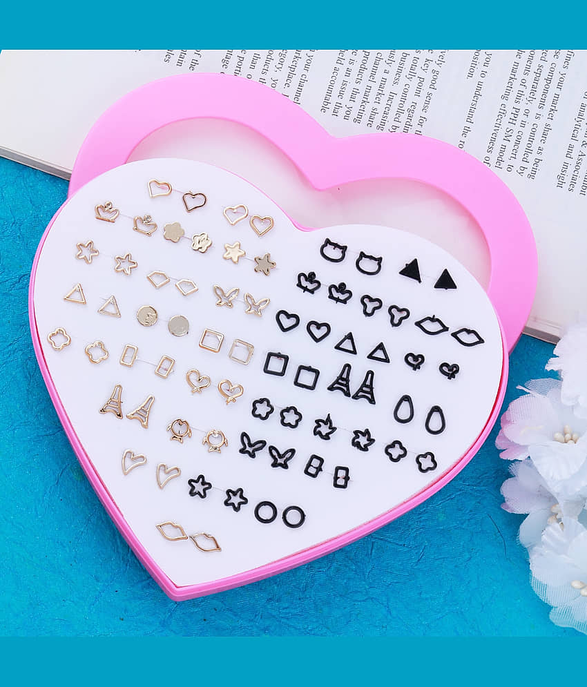 Stud Earring Elegant Multicolor Multi Designe Set Of 36 Earrings for girls - Earrings | Buy online on ZillyBuy