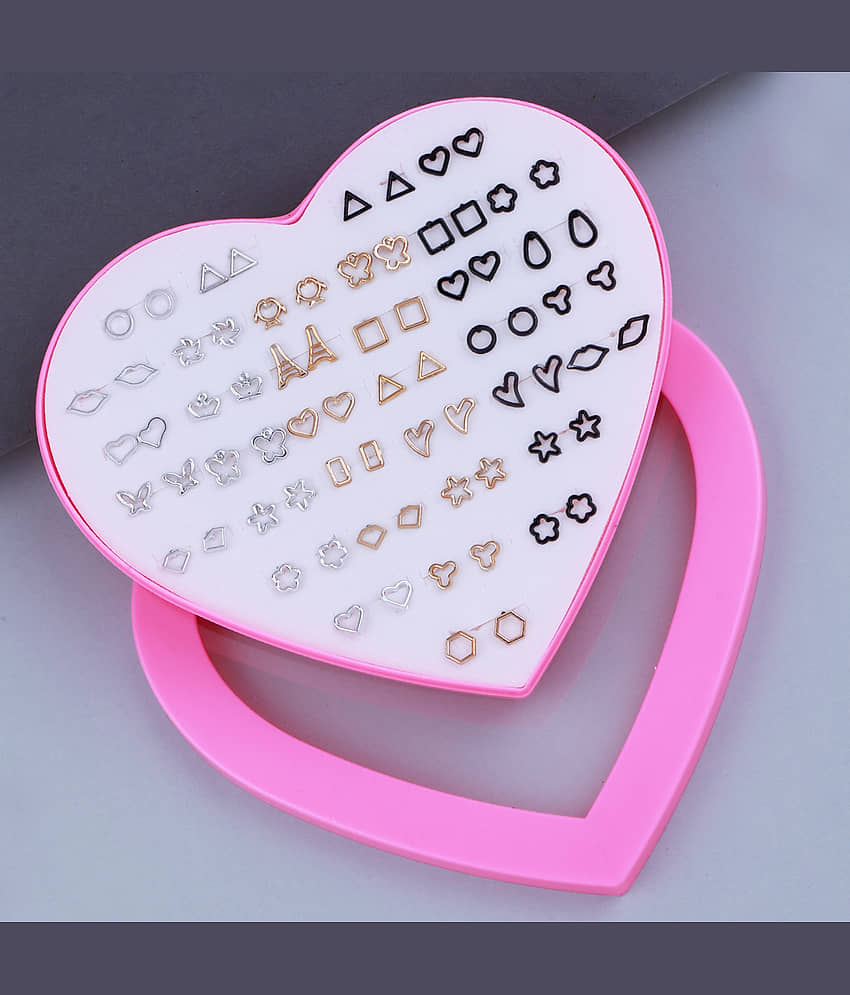 Stud Earring Stylish Multicolor Multi Designe Set Of 36 Earrings for girls - Earrings | Buy online on ZillyBuy