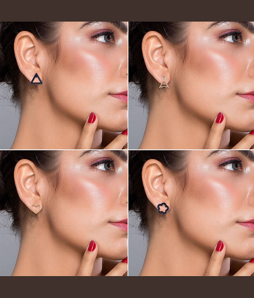 Stud Earring Stylish Multicolor Multi Designe Set Of 36 Earrings for girls - Earrings | Buy online on ZillyBuy