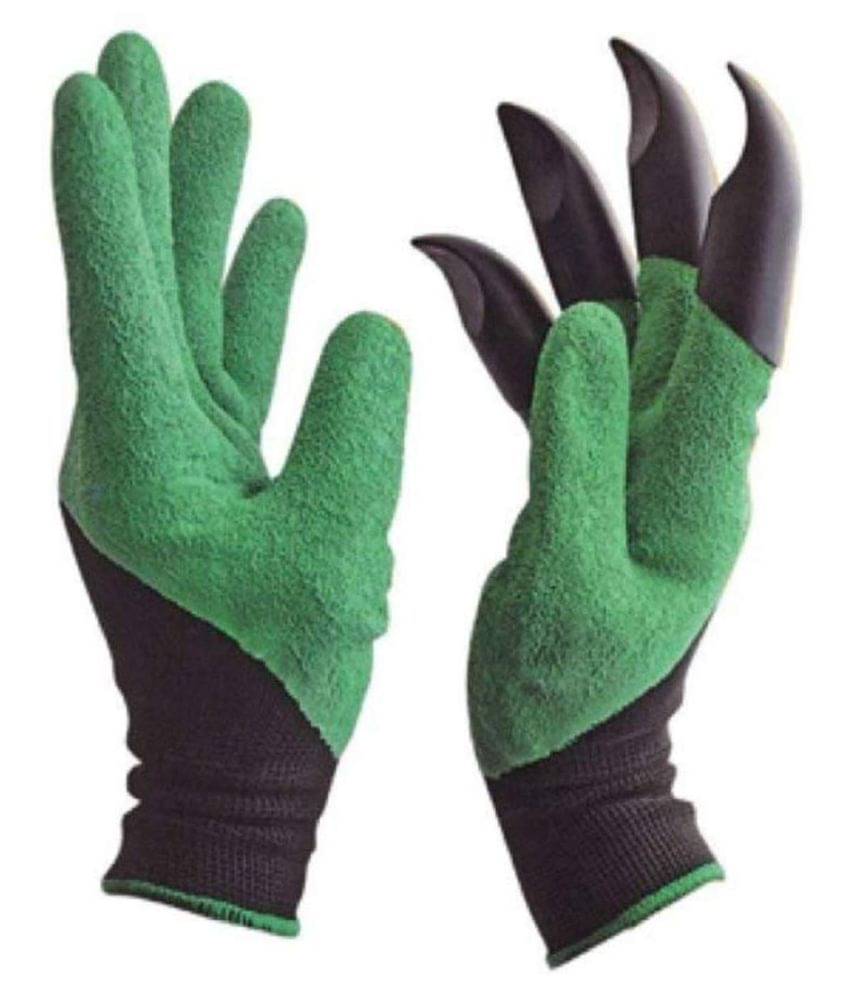     			DeoDap Arden Genie Gloves with Built in Claws for Digging Planting Nursery Plants, Garden Gloves Easy to dig and Plant Safe for Rose Pruning - 1 Pair