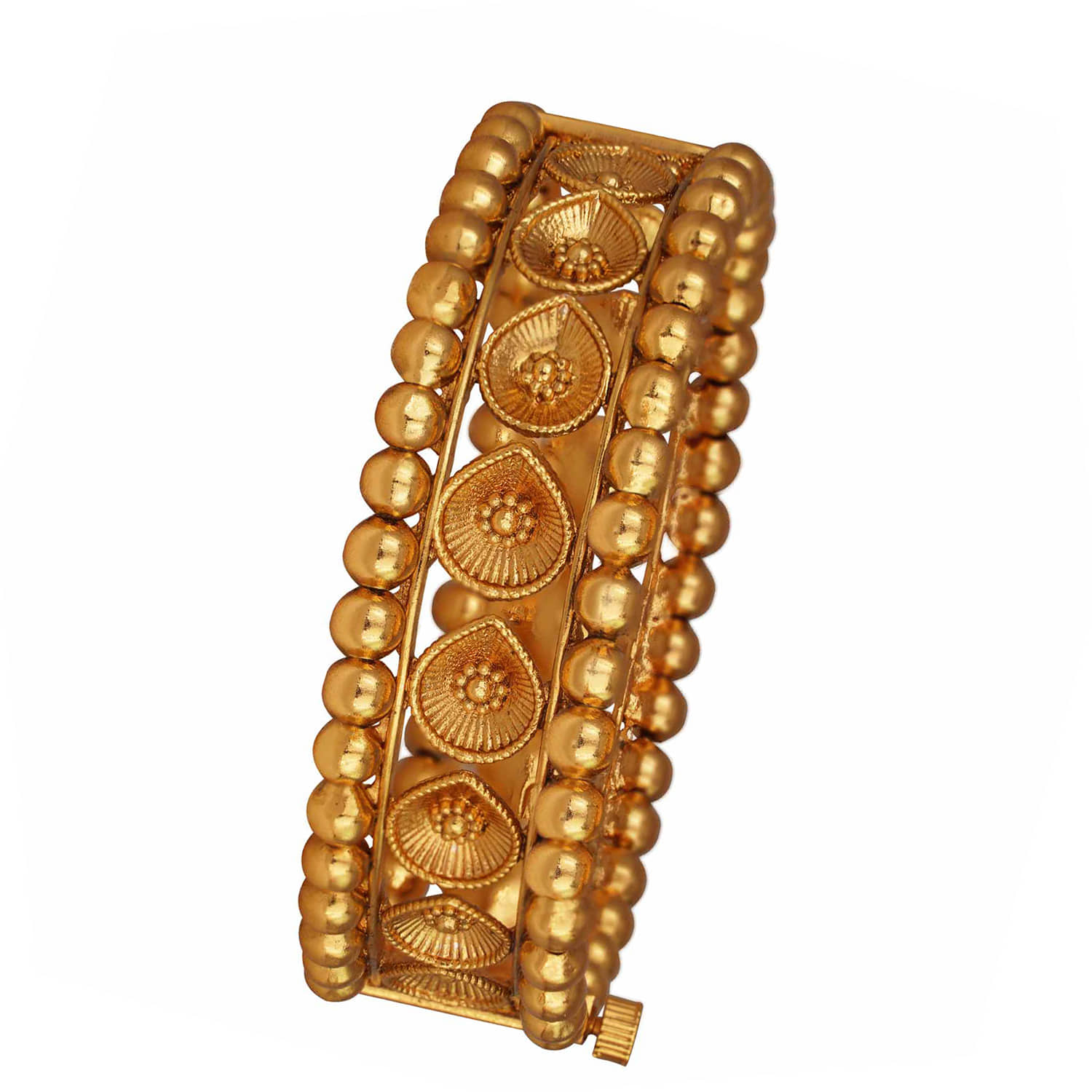 Traditional Gold Plated Designer Openable Kada for women & Girls - Bangles & Bracelets | Buy online on ZillyBuy