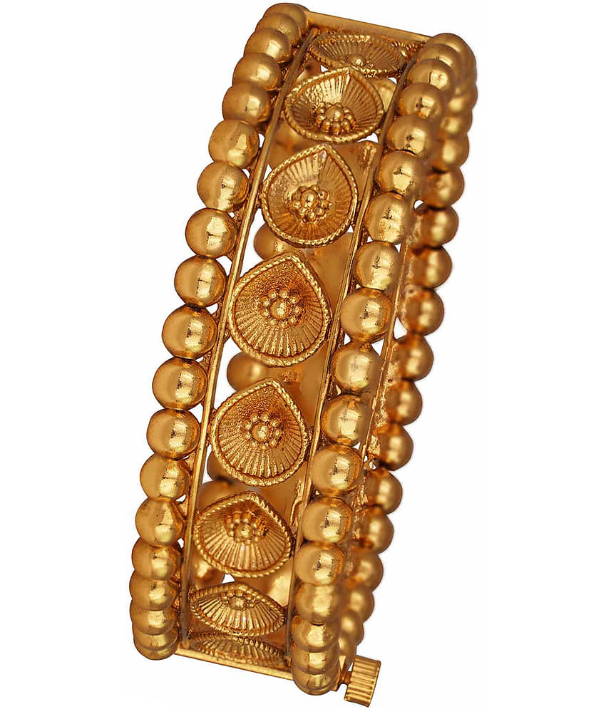 Traditional Gold Plated Designer Openable Kada for women & Girls - Bangles & Bracelets | Buy online on ZillyBuy