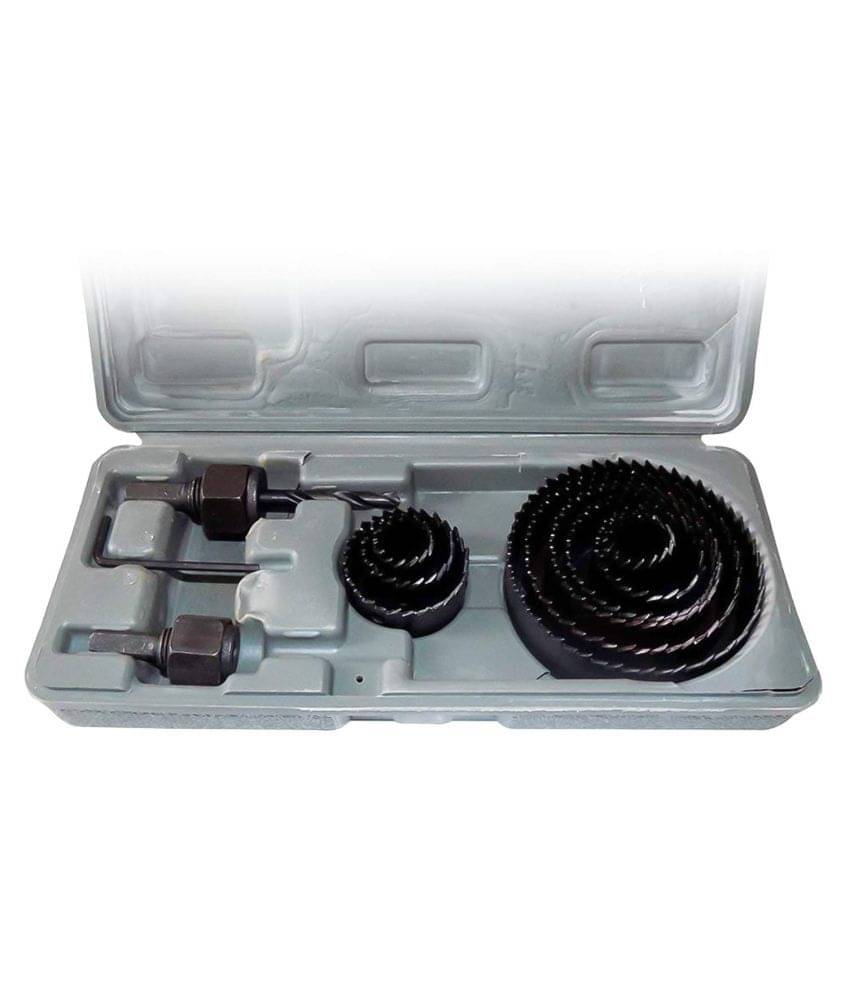     			DeoDap Professional Power Tool Hole Saw Kit with 19-64 mm Metal Alloys Wood Cutting Set (Multicolour) -12 Pieces