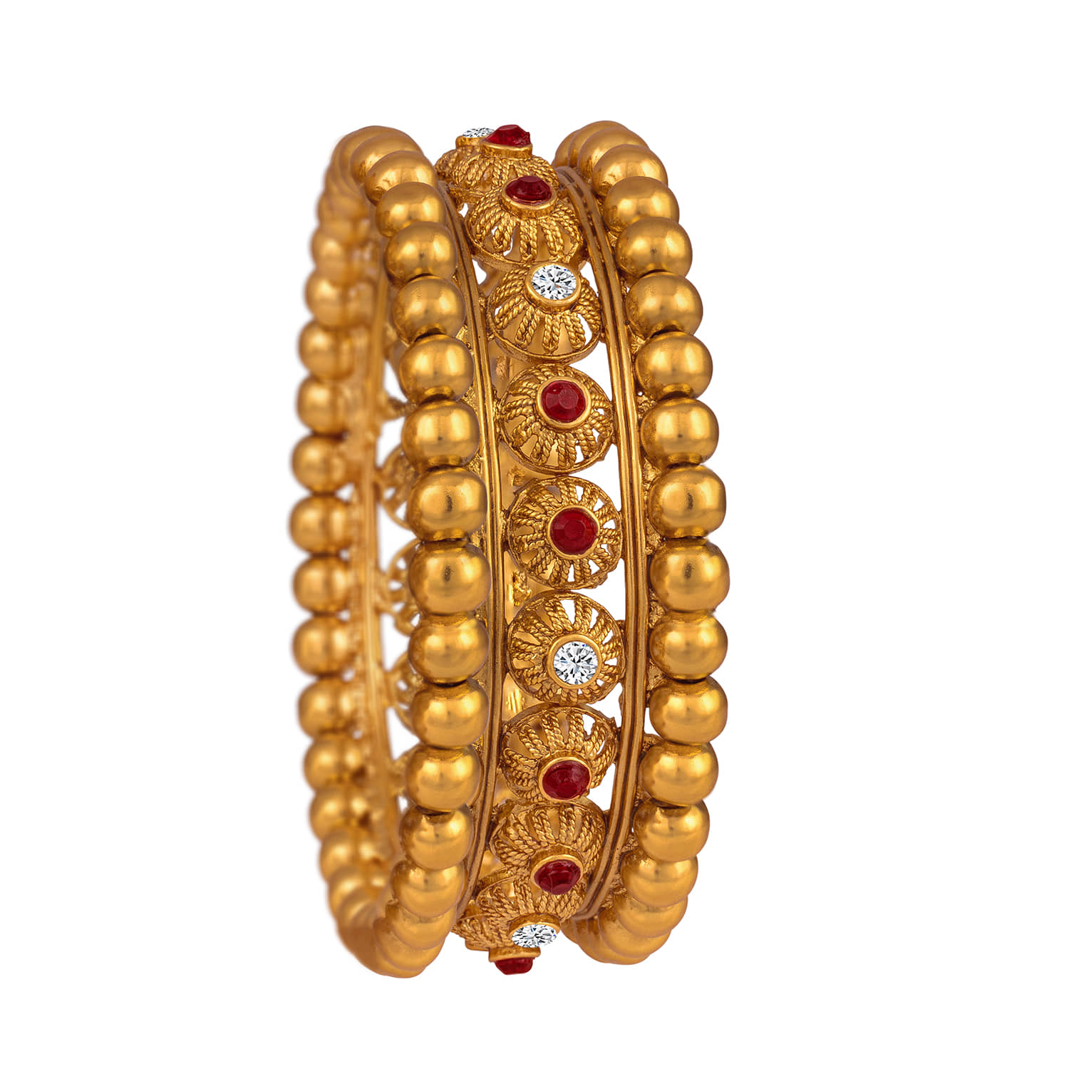 Ethnic One Gram Gold Plated Designer  Stone Studded Kada for Women and Girls - Bangles & Bracelets | Buy online on ZillyBuy
