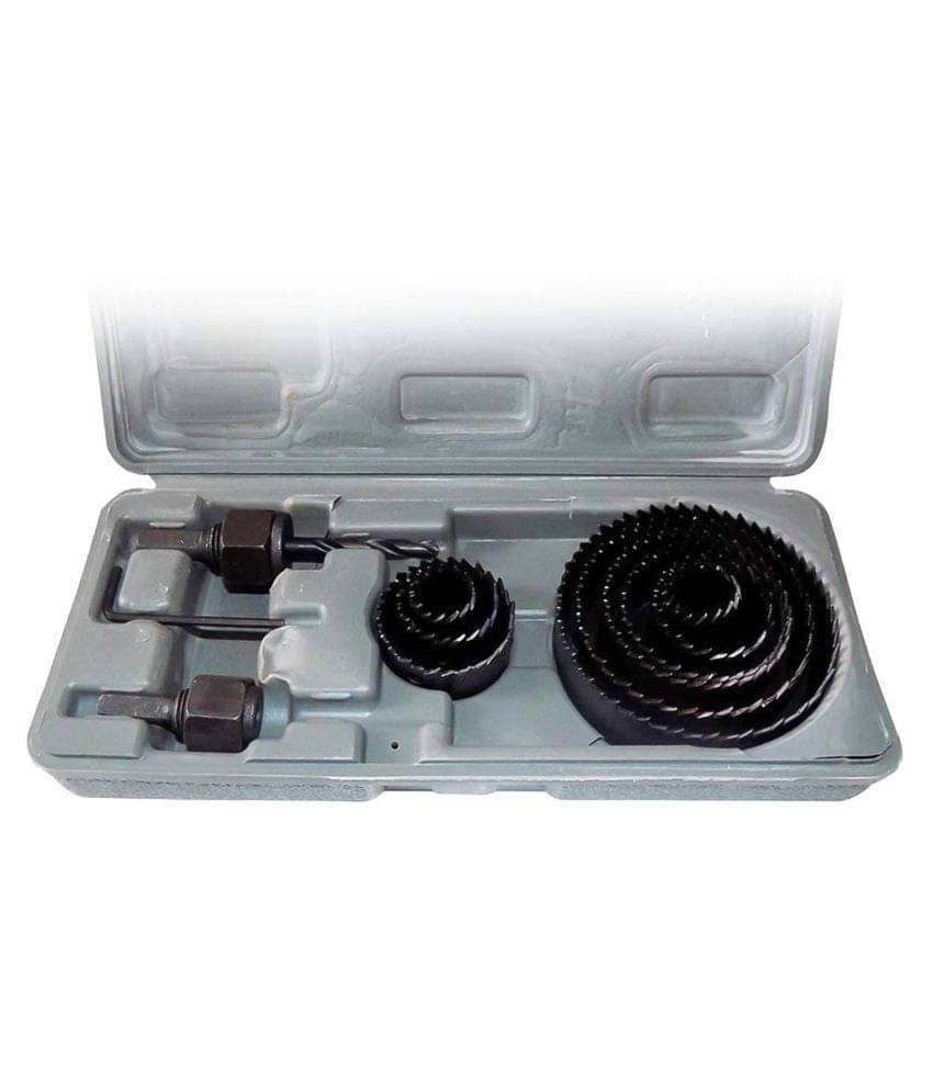     			Fervent Professional Power Tool Hole Saw Kit with 19-64 mm Metal Alloys Wood Cutting Set (Multicolour) -12 Pieces
