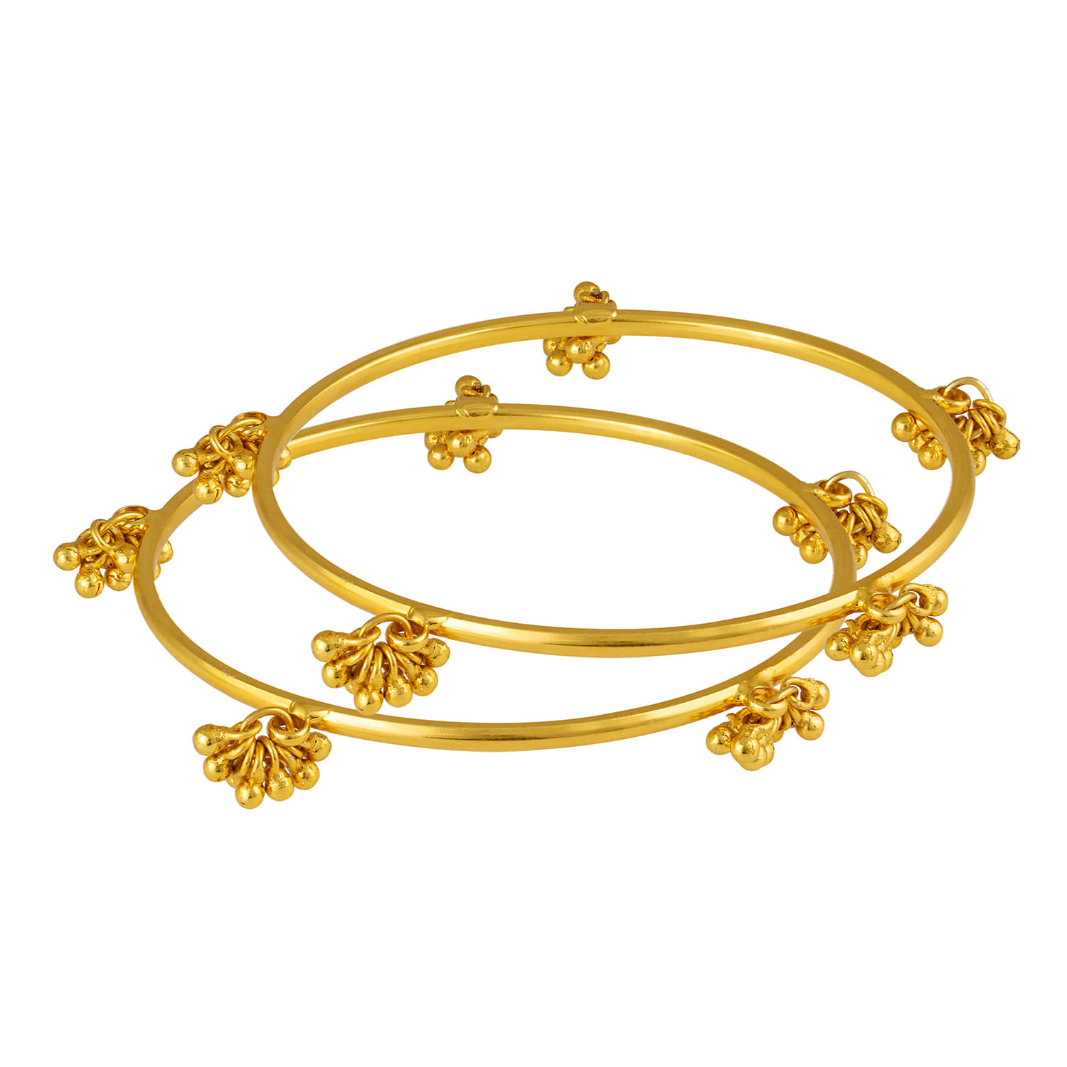 Stylish Gold Plated Small Ghungaru Set of 2 bangle for Girls and Women - Bangles & Bracelets | Buy online on ZillyBuy