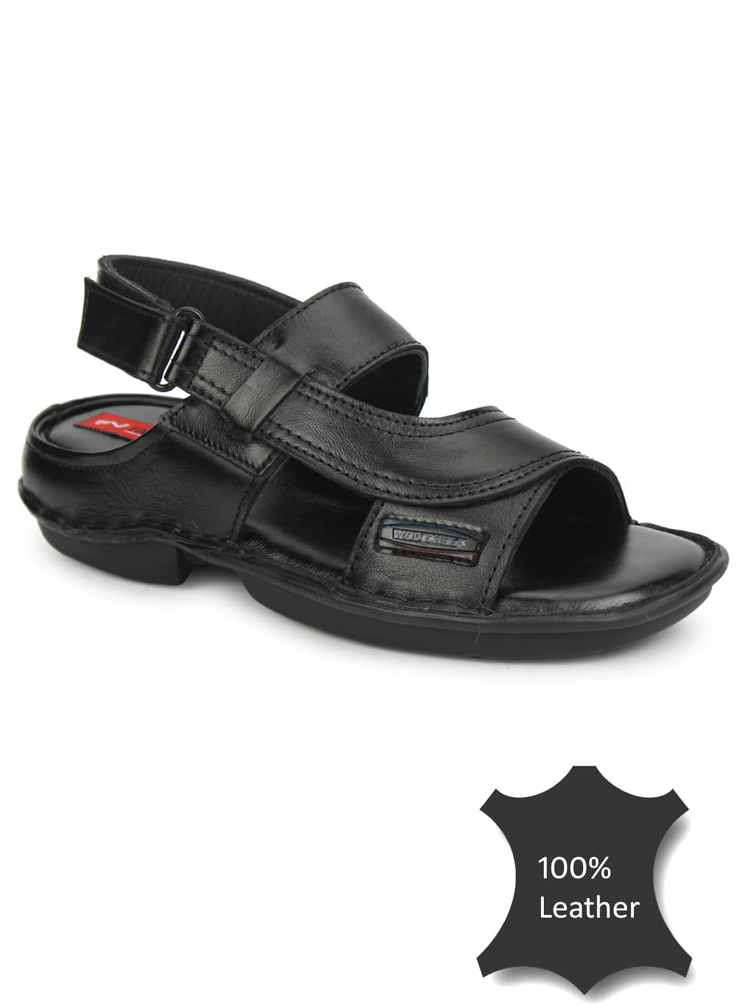 Fashion Victim Black Leather Sandals