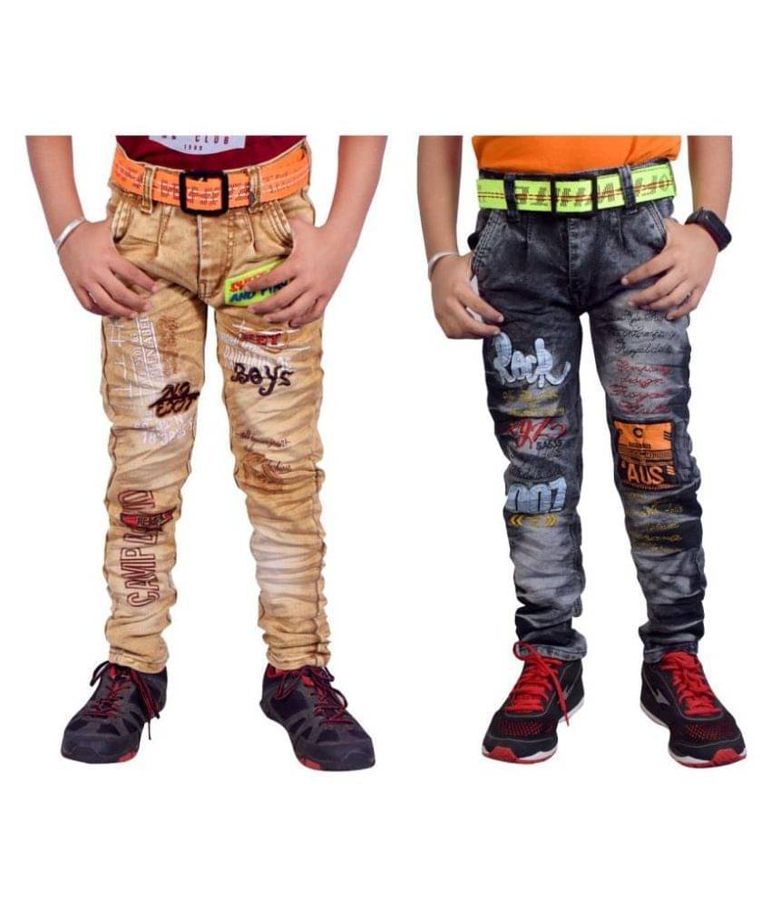     			Kundan Pack of 2 Boys Cotton Blend Jeans ( Multi )