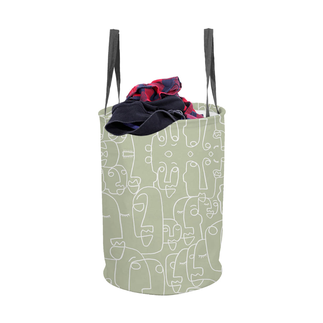     			PrettyKrafts Laundry Basket for Clothes with Handles Round shape without lid (45 LTR) Pack of 1