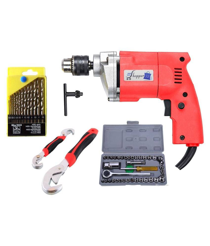     			Shopper52 - Drill Machine Combo 350W 10mm Corded Drill Kit