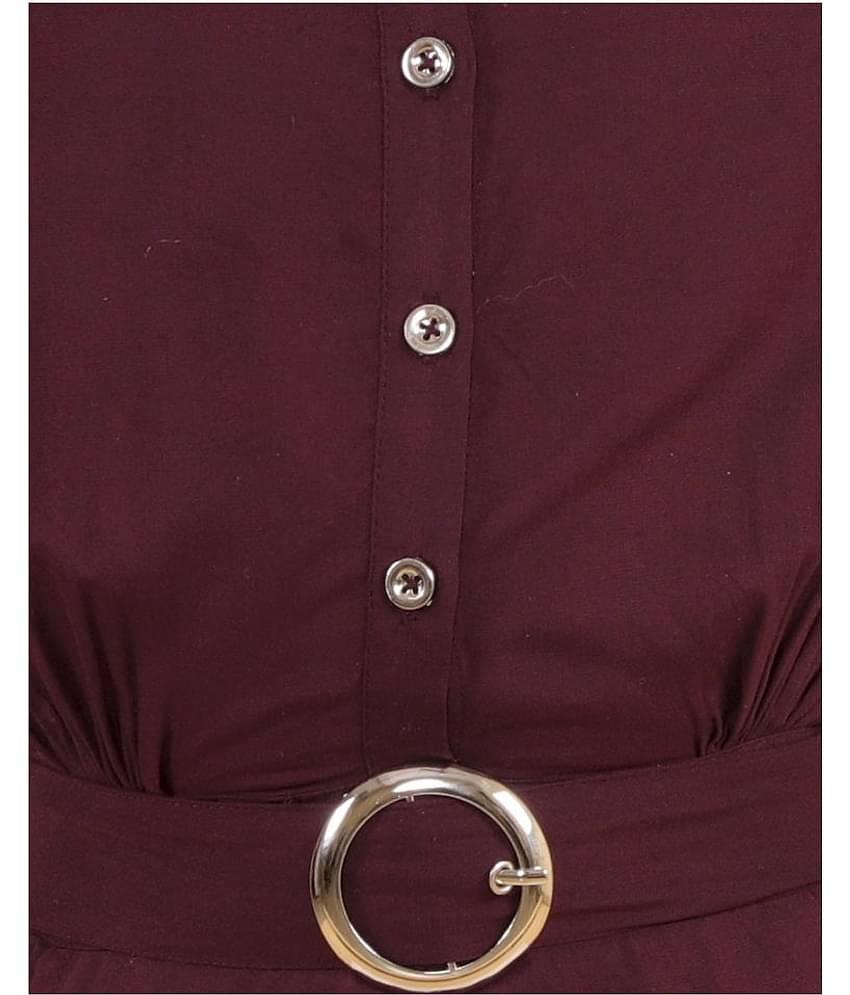 Kids Cave Girls Rayon Jumpsuit ( Pack of 1 , Rosewood )