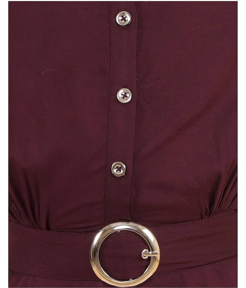 Kids Cave Girls Rayon Jumpsuit ( Pack of 1 , Rosewood )